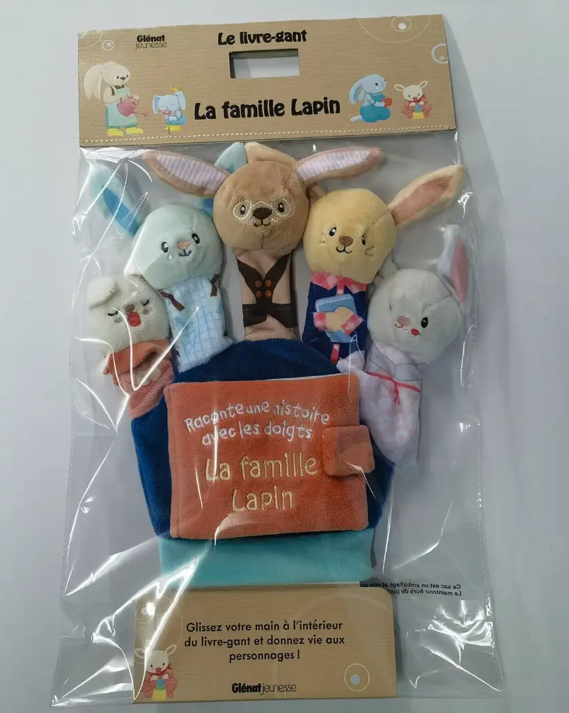 Children's picture books, finger puppet glove - rabbit family
