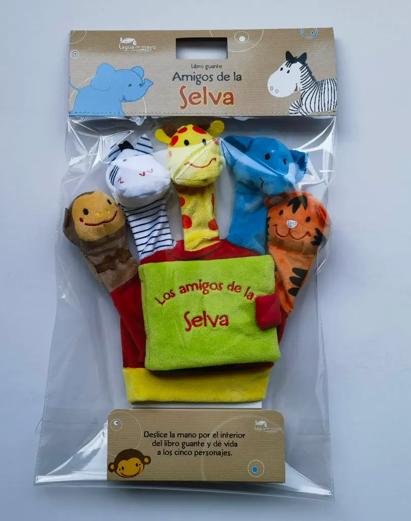 Children's picture books, finger puppet glove - jungle
