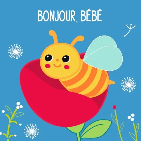 Children's picture books, baby touch bee