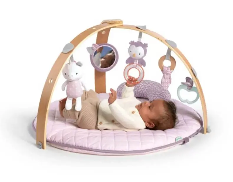 [6007B] Baby gym & activity mat, wooden tummy