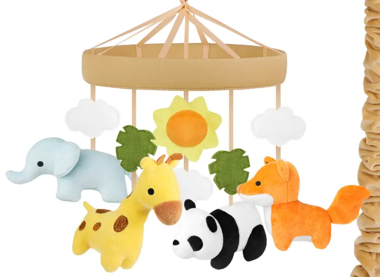 [JM-005] Baby crib mobile with music，Jungle animals