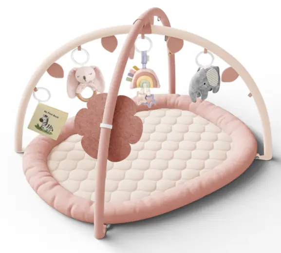 Baby Gym & activity mat, oval jungle-pink