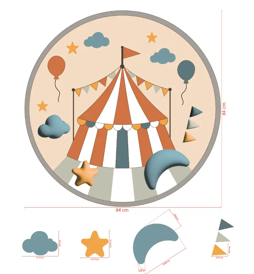 [2610162] Baby Gym & Activity mat, muslin tent